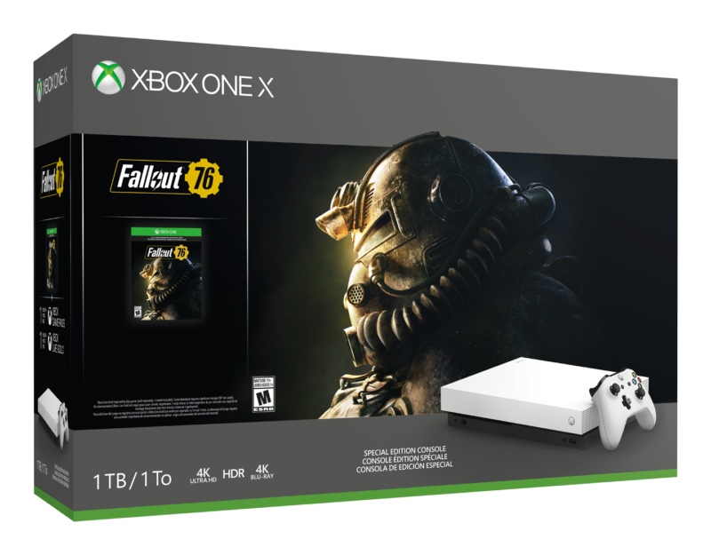 Microsoft анонсировала новый бандл с белой версией Xbox One X и Fallout 76
